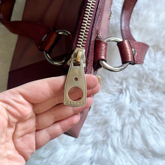 Celine Pink Nylon Triomphe Macadam Monogram Logo Shoulder Bag Purse 90's Y2K - Picture 15 of 16